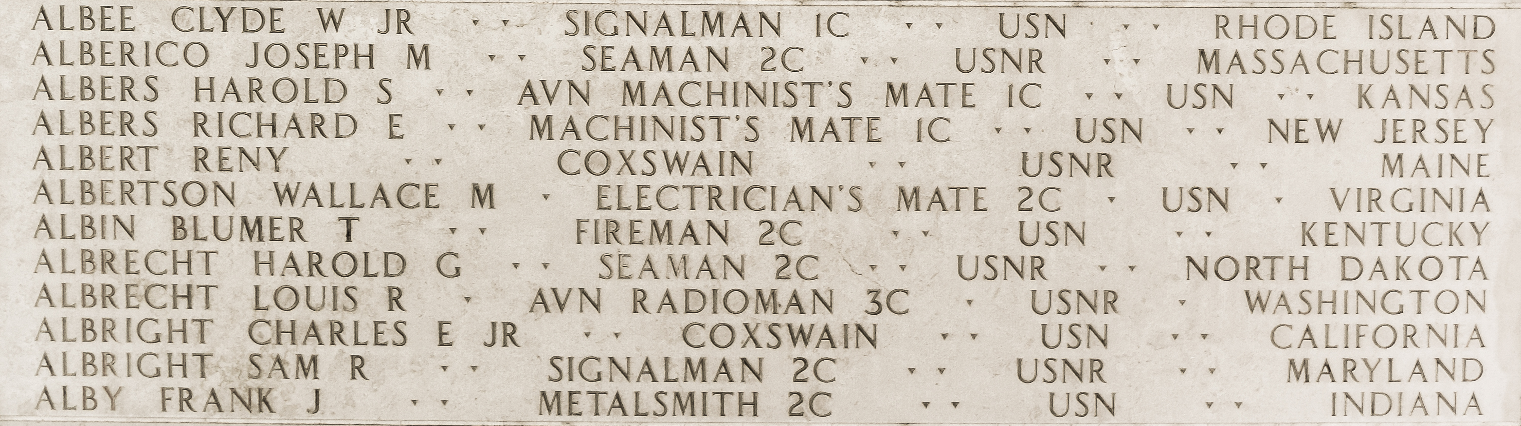 Joseph M. Alberico, Seaman Second Class